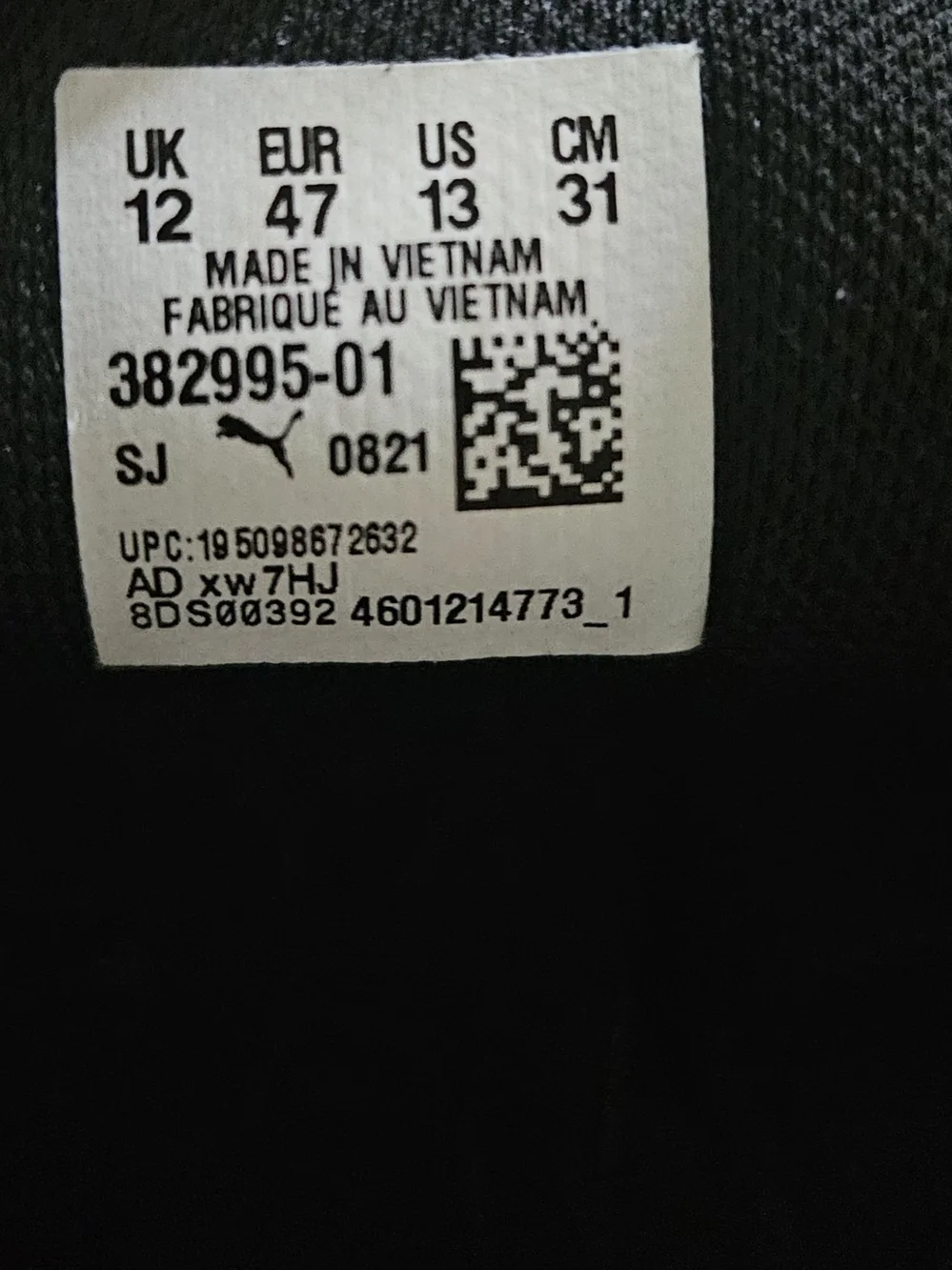 Black Puma R System Size 13 Men Athletic Sneakers - Picture 7 of 7